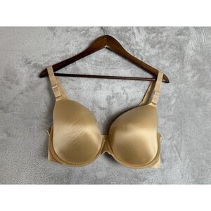 Secret Treasures ST381 Underwire Bra Womens 36DDD Beige Gold Padded Smooth Silky